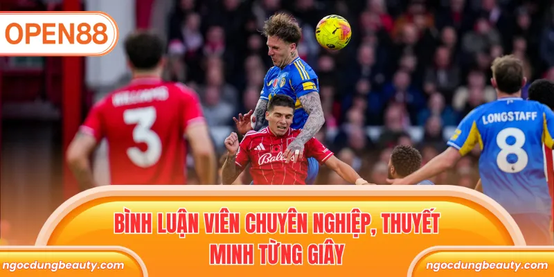 Bình luận viên chuyên nghiệp, thuyết minh từng giây