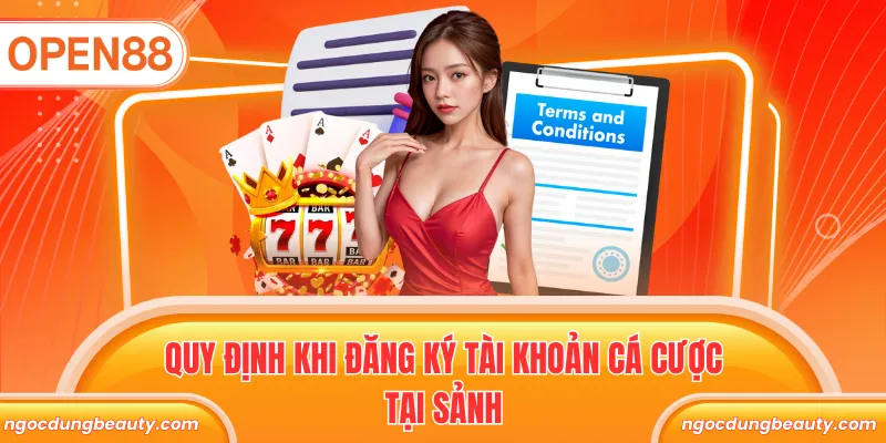 Quy định khi đăng ký tài khoản cá cược tại sảnh