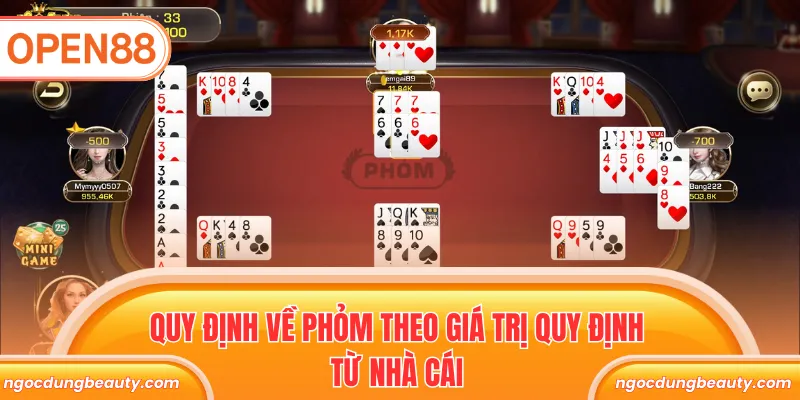 Quy định về phỏm theo giá trị quy định từ nhà cái