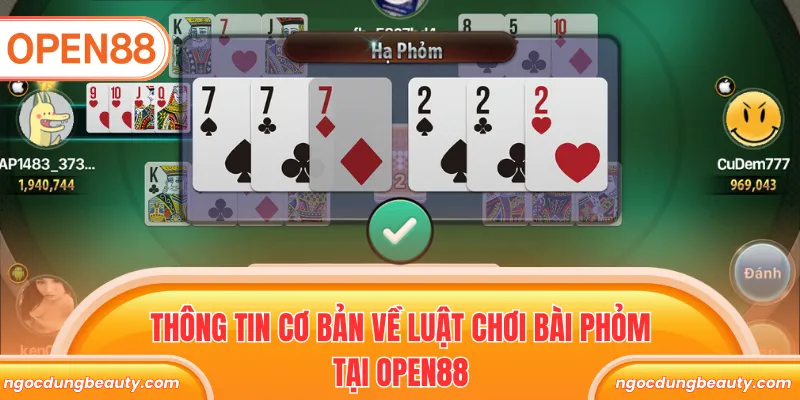 Thông tin cơ bản về luật chơi bài phỏm tại Open88